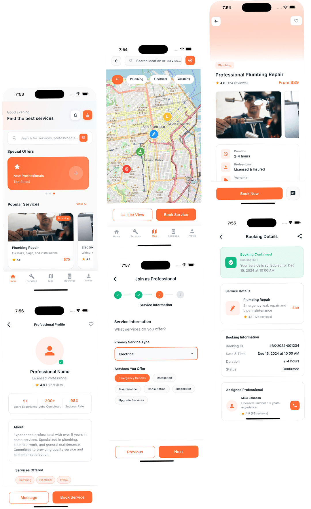 Fixy: Home Services Flutter UI Kit with 40+ Screens & Clean Architecture